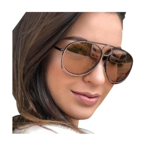 CHLOE CE144S Metal Mirrored Romie Aviator Sunglasses - Picture 1 of 15